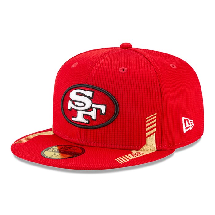 San Francisco 49ers NFL Sideline Home 59FIFTY Lippis Punainen - New Era Lippikset Outlet FI-163479